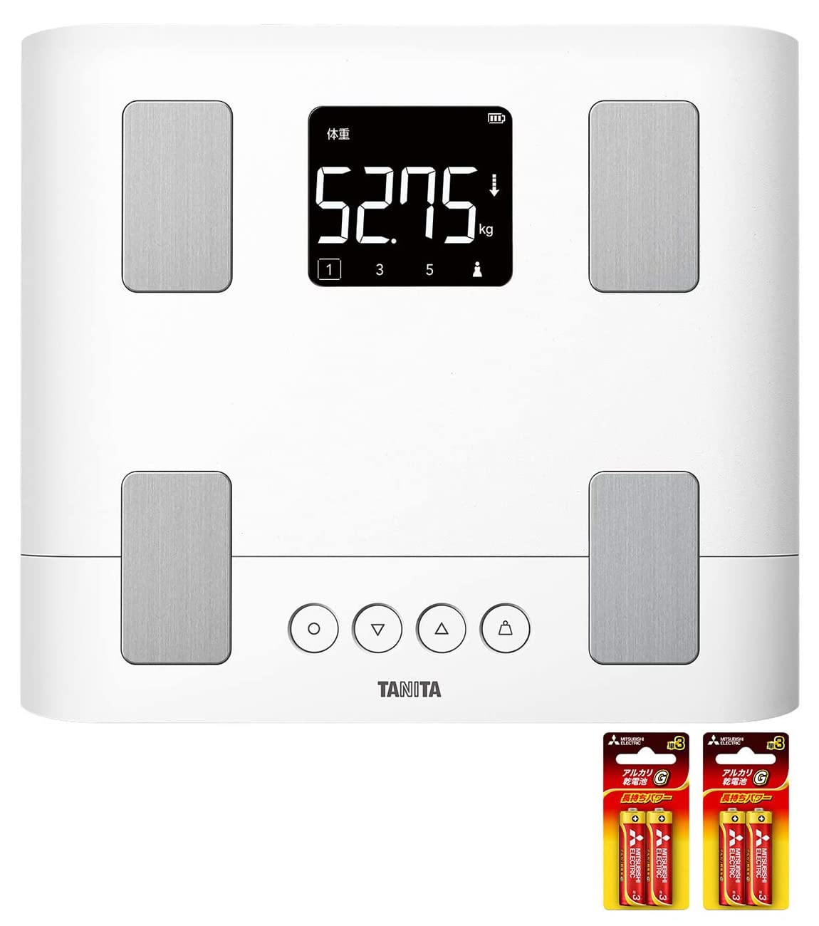 体組成計 Tanita BC-332L-WH ホワイト＆単三電池4本セット